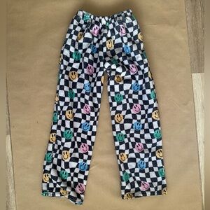 ISCREAM Black White Checkered Smiley Face PJs $38 SIZE L (GIRLS) Sleepover Funky